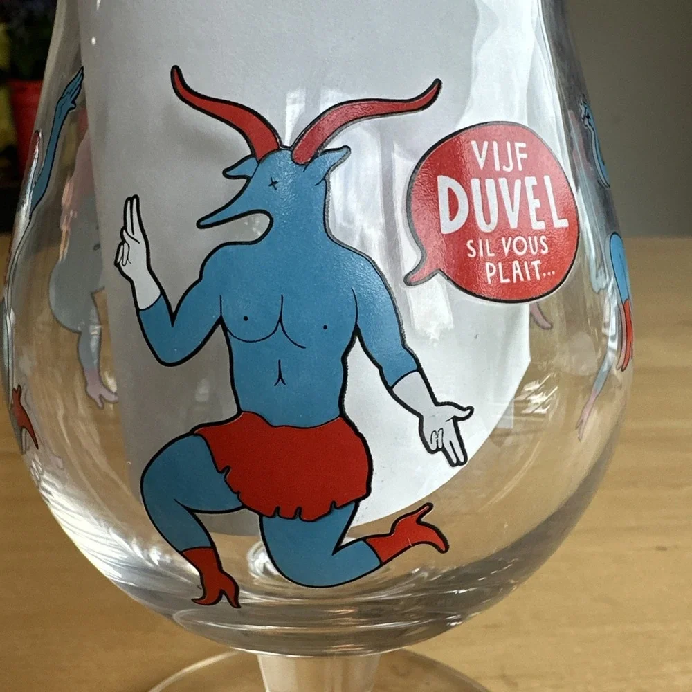 Duvel Tulip Beer Glass Limited Edition 2010 by Artist Piet‎ Parra Signed ~Etched